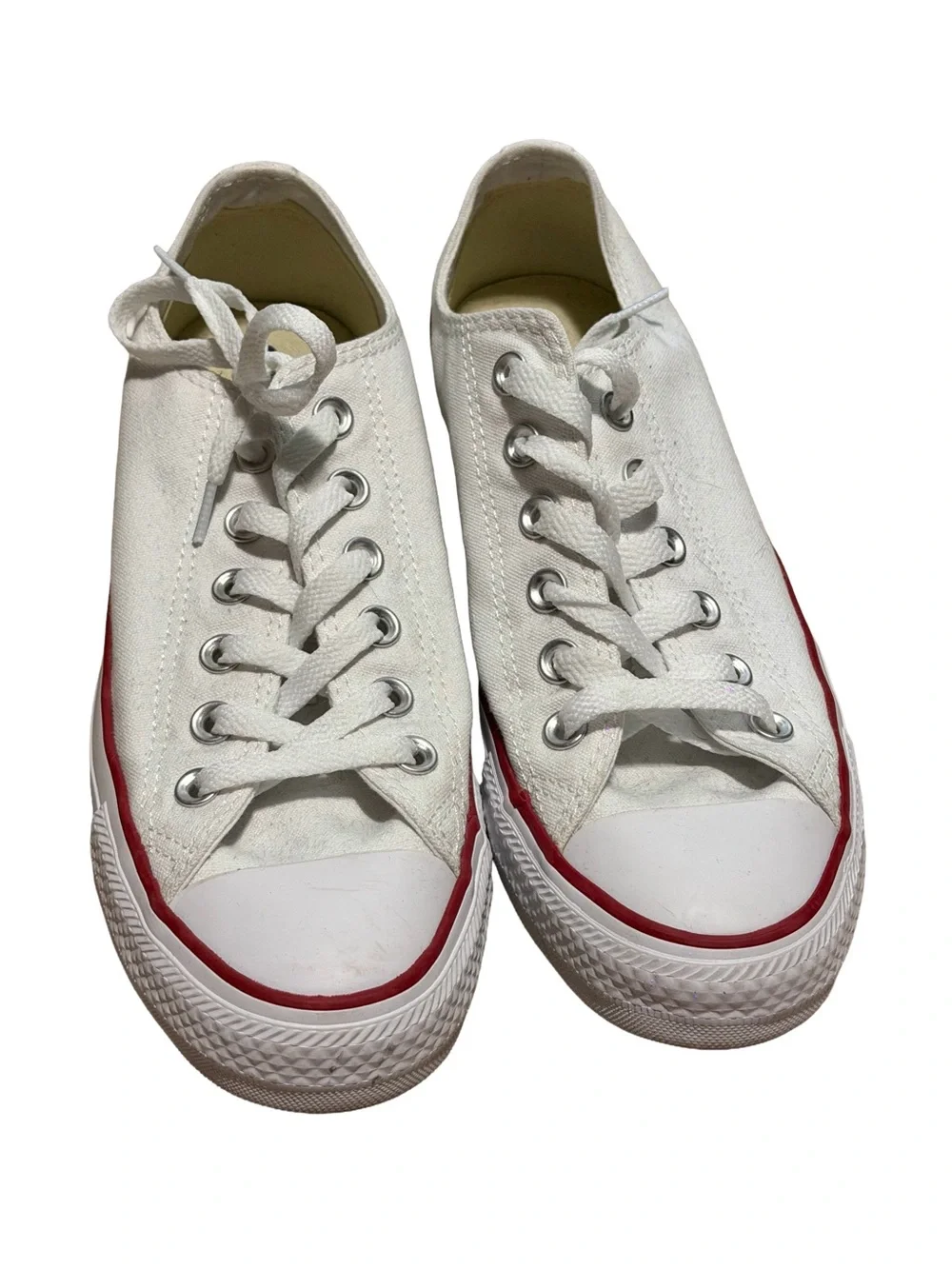Converse Chuck Taylor All Star Classic Low Optical White Sneakers Womens 8 Men 6